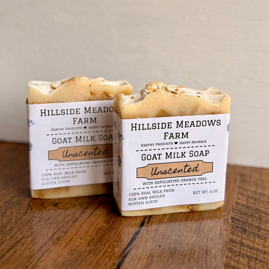 Unscented with Orange Peel Goat Milk Soap