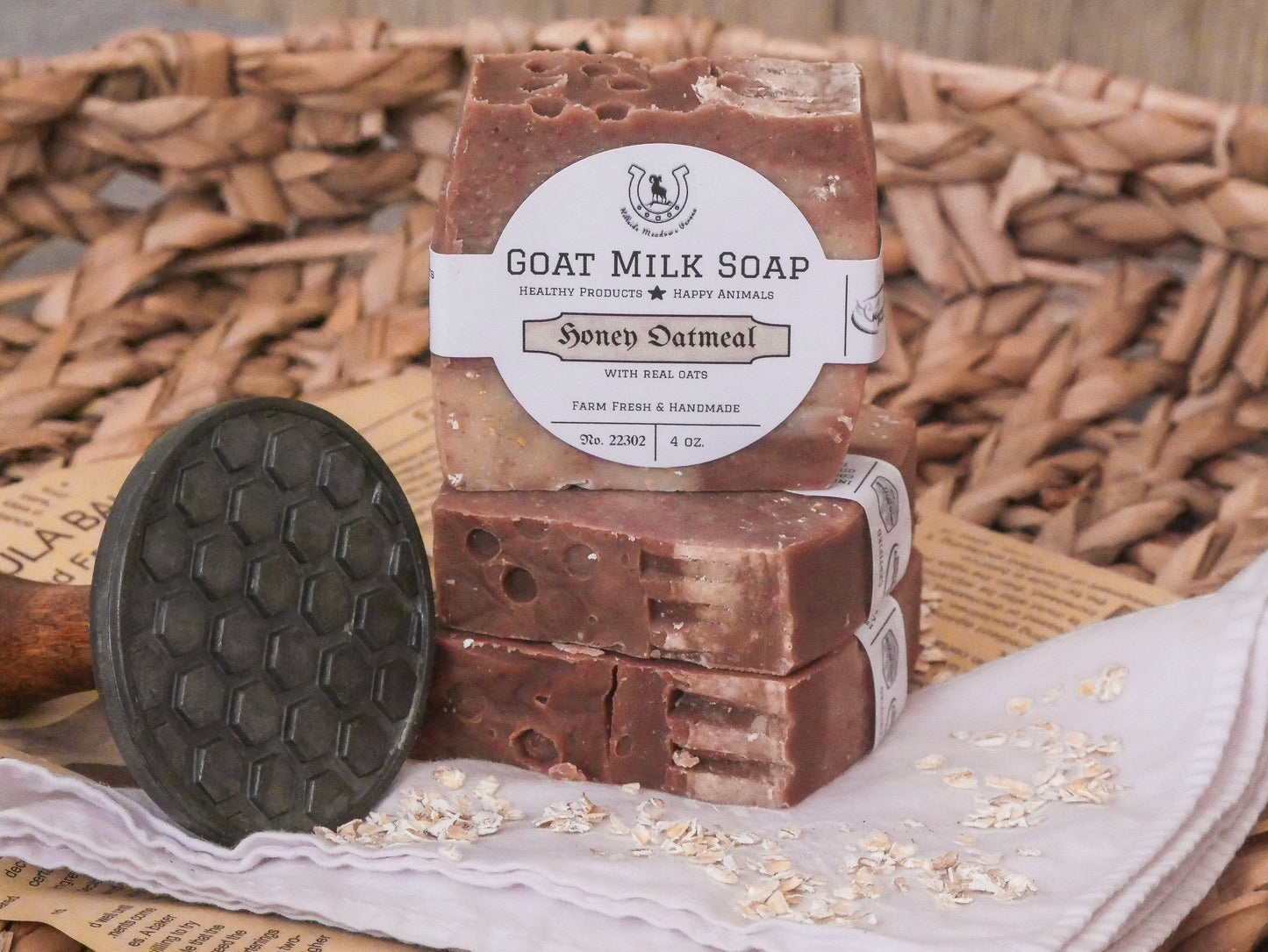 Honey Oatmeal Goat Milk Soap image 1