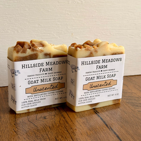 Unscented with Coffee Ground Goat Milk Soap