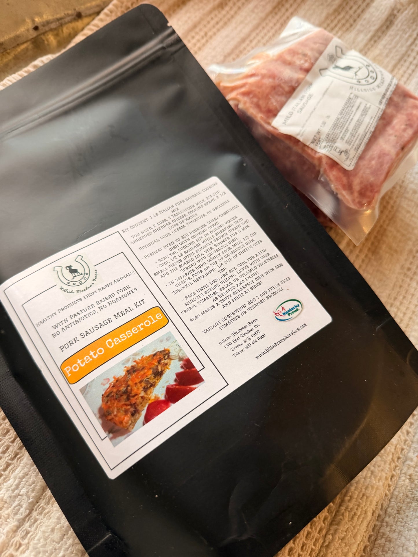 Potato Casserole Meal Kit: Pork Sausage & Cooking Mix