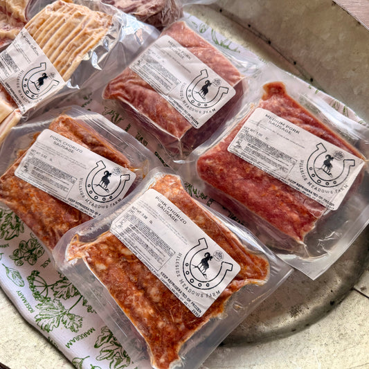 Specialty Seasonings Pork Bundle - Chorizo Sausage, Medium Sausage & Bacon