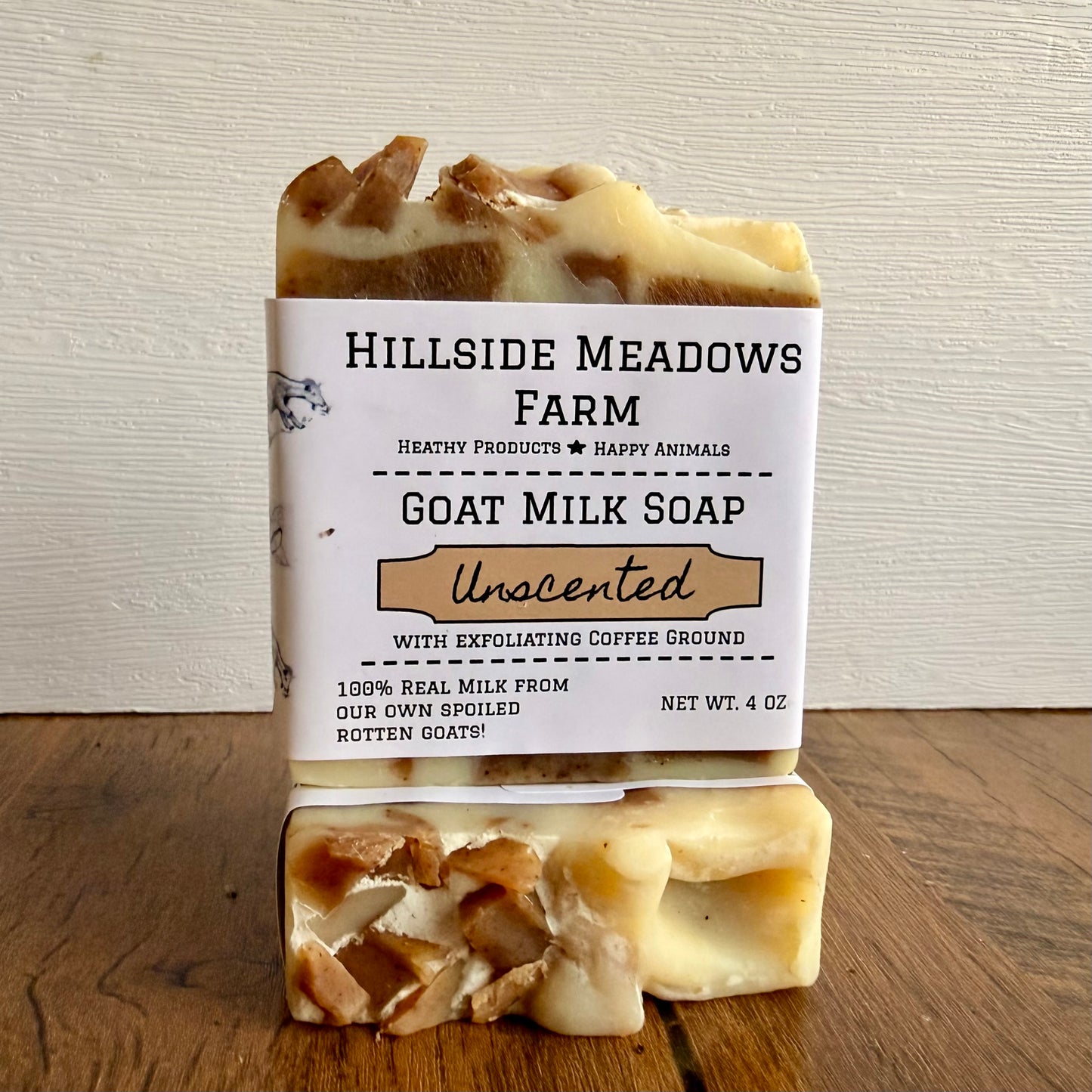 Unscented with Coffee Ground Goat Milk Soap