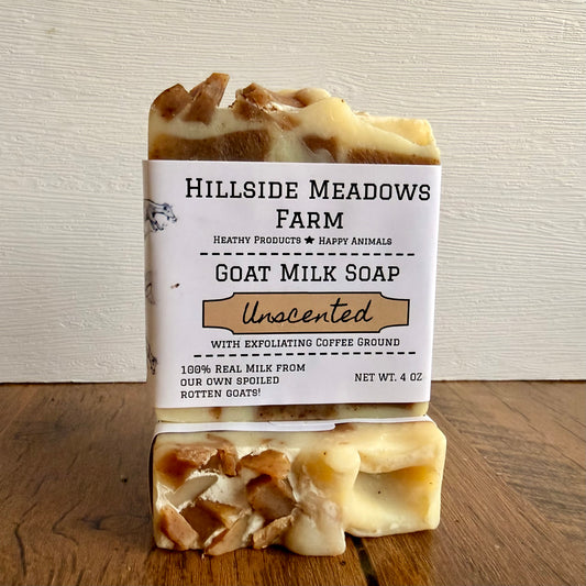 Unscented with Coffee Ground Goat Milk Soap