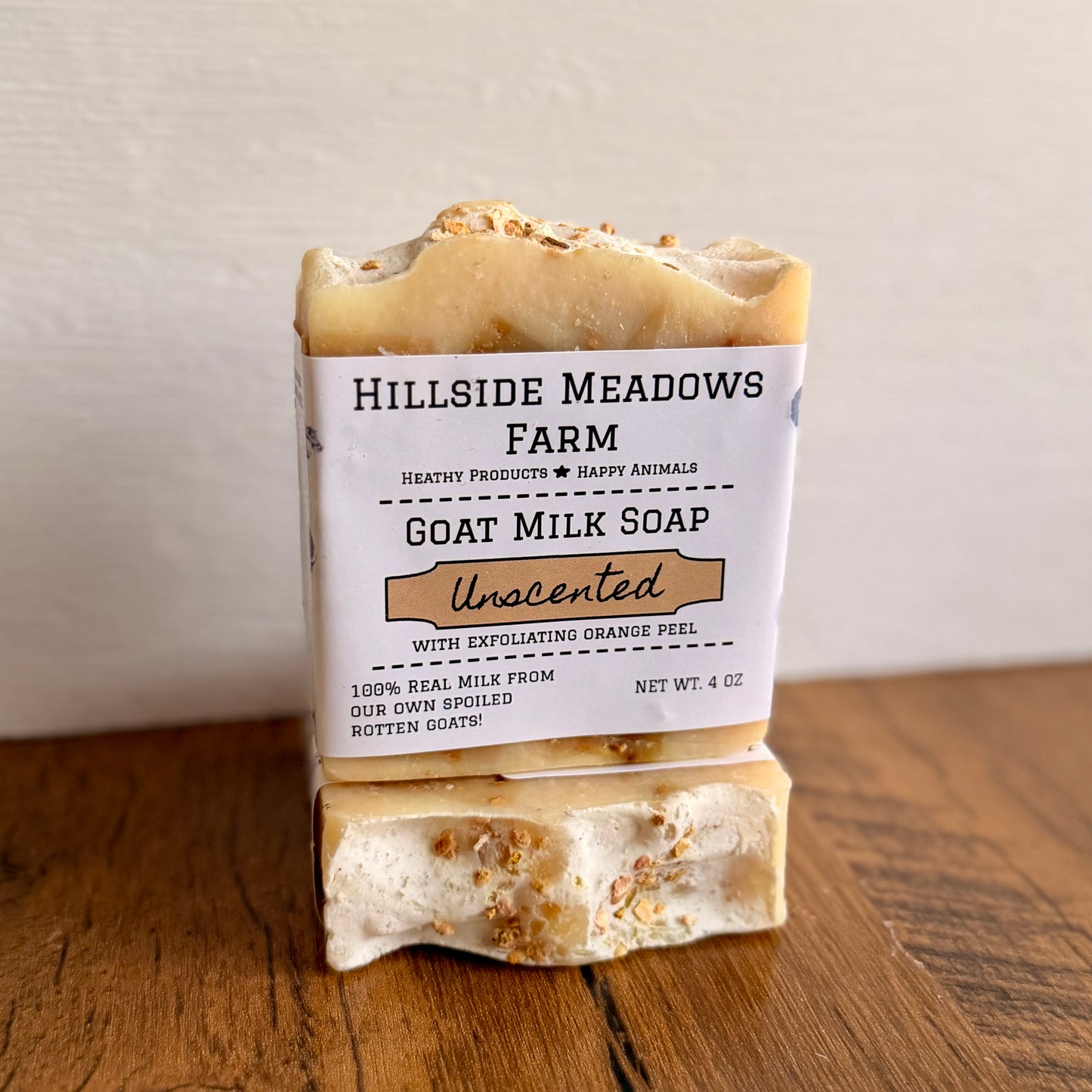 Unscented with Orange Peel Goat Milk Soap