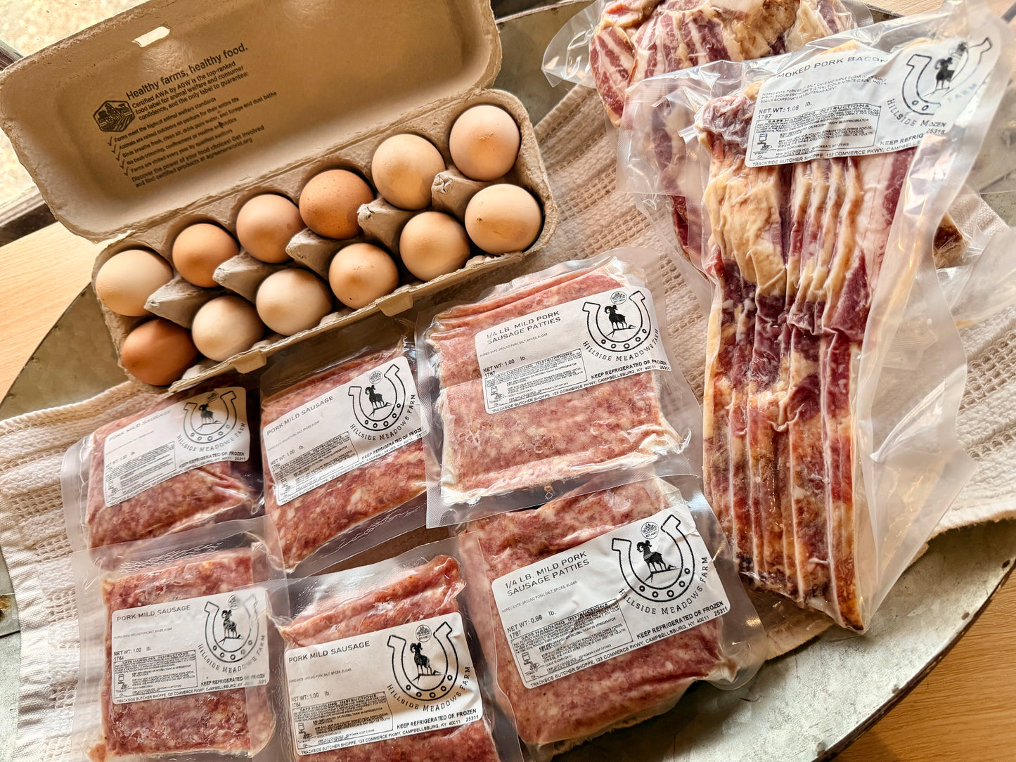 Large Pork Breakfast Bundle with Pasture-Raised Eggs