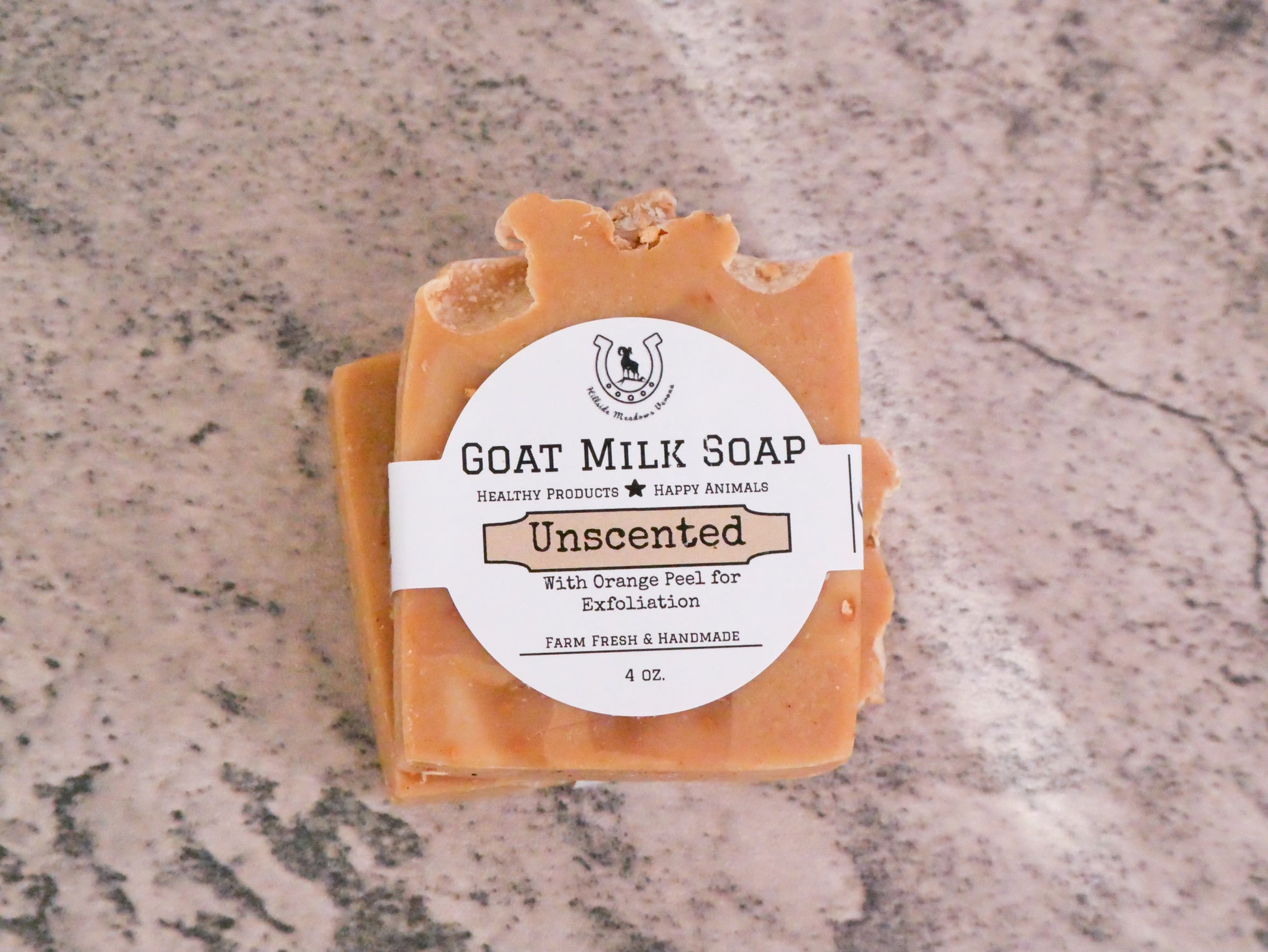 Unscented with Orange Peel Goat Milk Soap image 0