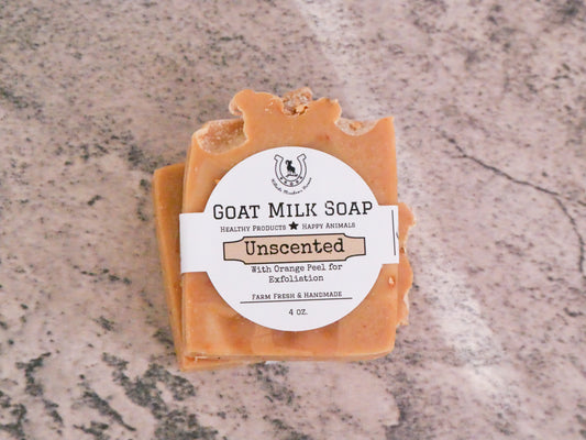 Unscented with Orange Peel Goat Milk Soap image 0